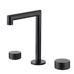 Bathroom Sink Faucet with 2 Handles, Bathroom Tap Mixer Faucet, Deck Mounted Solid Brass Bathroom Faucet, Matte Black