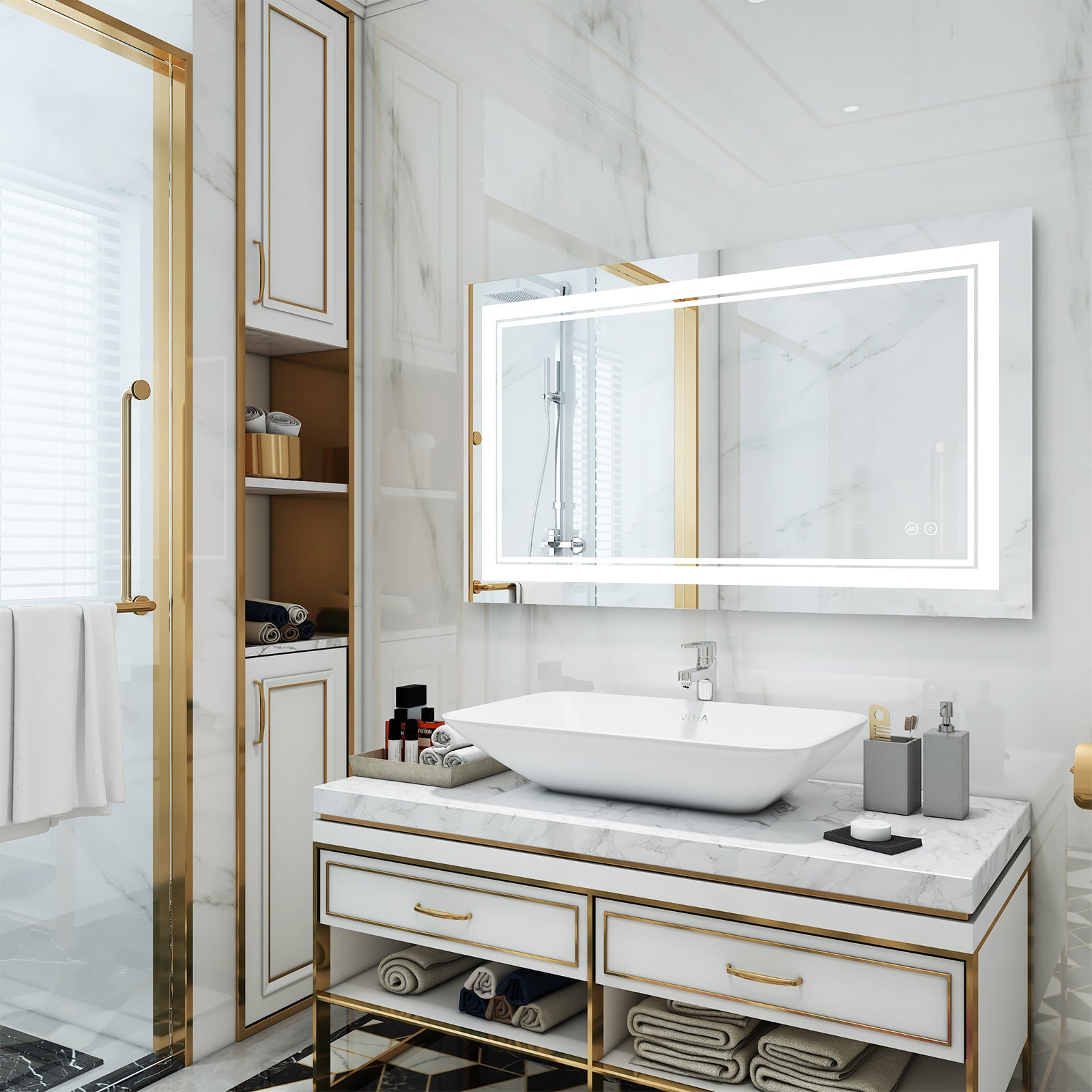Bathroom Mirror With LED Light-Video