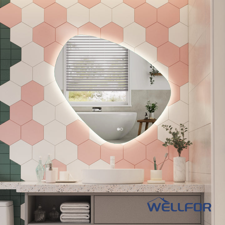 32 in. W x 30 in. H Frameless Anti-Fog LED Light Dimmable Bathroom Vanity Mirror