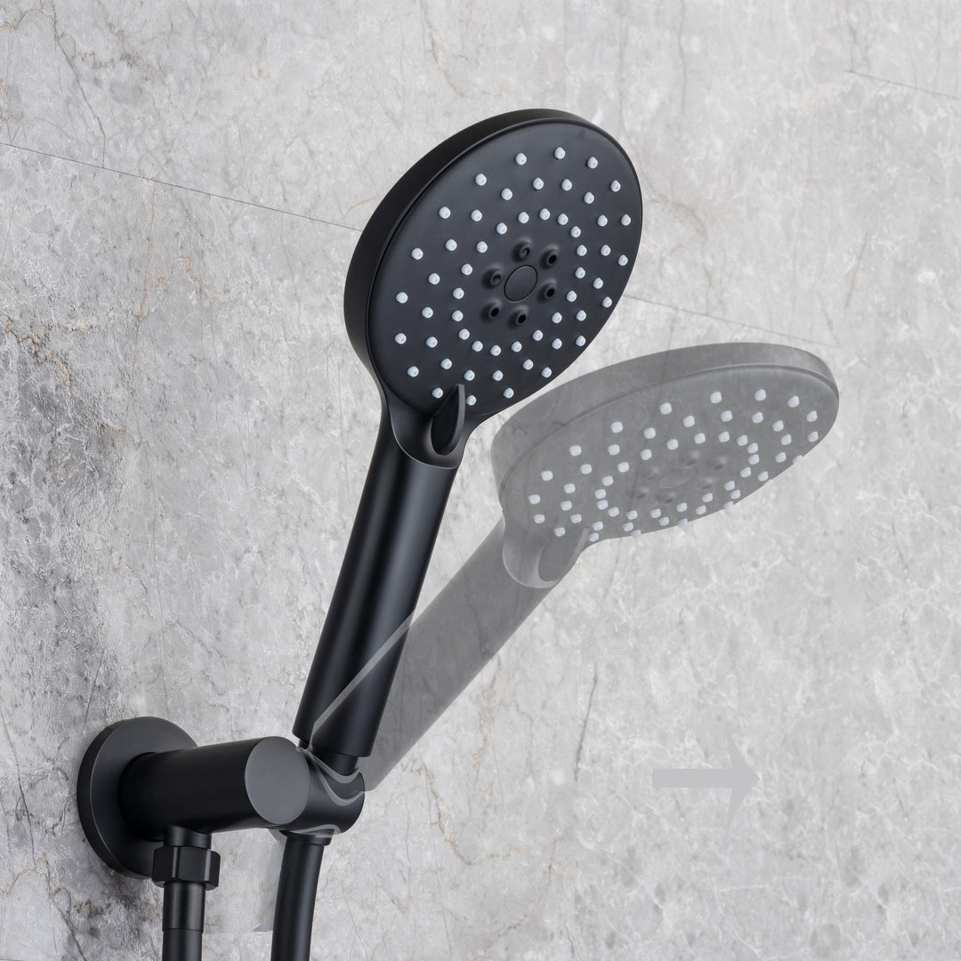 Single-Handle 1-Spray Round High Pressure Shower Faucet with 10 in. Shower Head