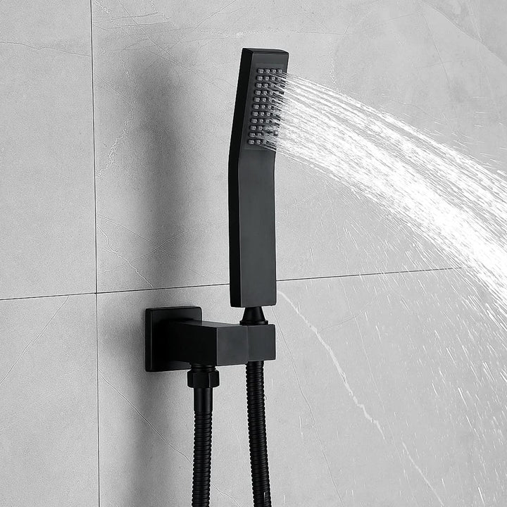 12-in Rain Shower Head Wall Mount Dual Head Waterfall Built-In Shower System