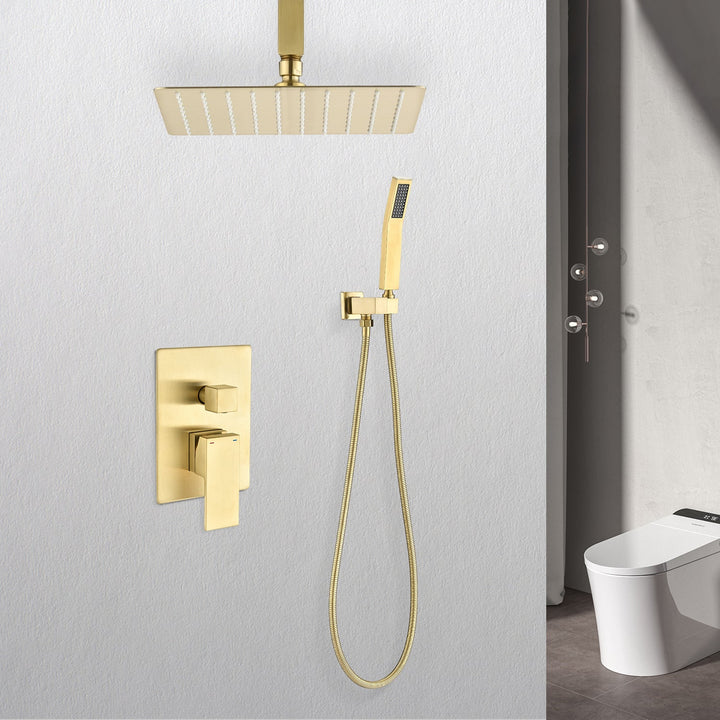 10inch/ 12inch/ 16inch Ceiling Mounted Shower System Combo Set with Handheld & Shower head