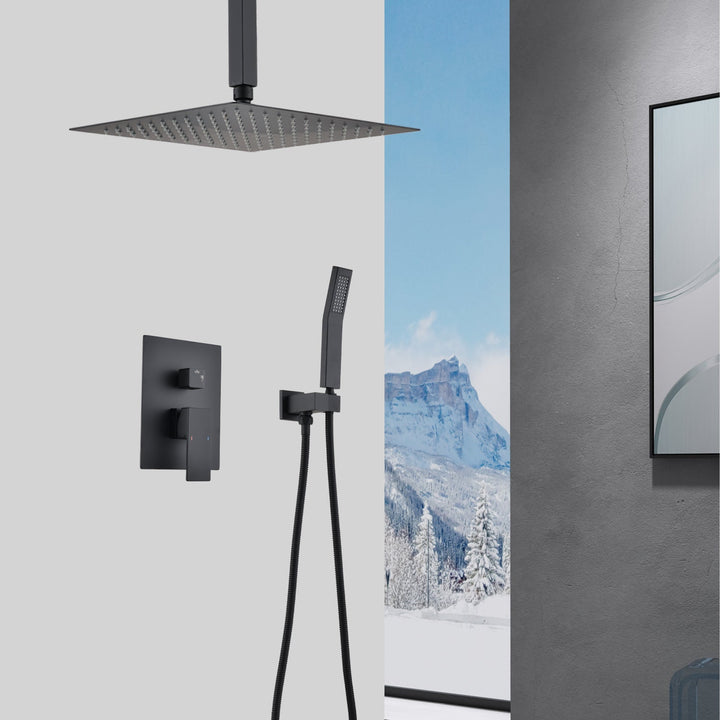 10inch/ 12inch/ 16inch Ceiling Mounted Shower System Combo Set with Handheld & Shower head