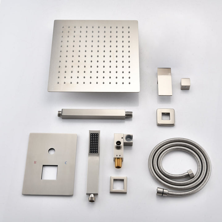 10inch/ 12inch/ 16inch Ceiling Mounted Shower System Combo Set with Handheld & Shower head