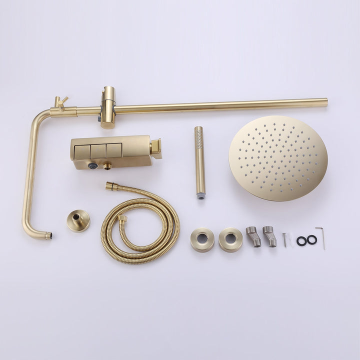 10 inch Complete Exposed Shower System With Rough-In Valve
