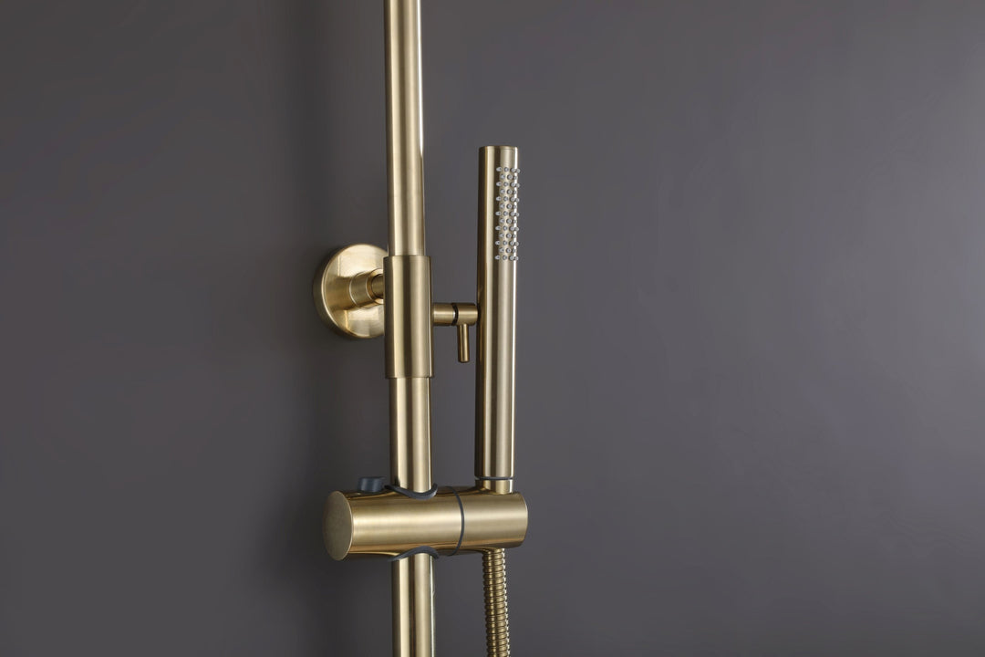 Wall Mount 3-Function Complete Shower System with Rough-In Valve