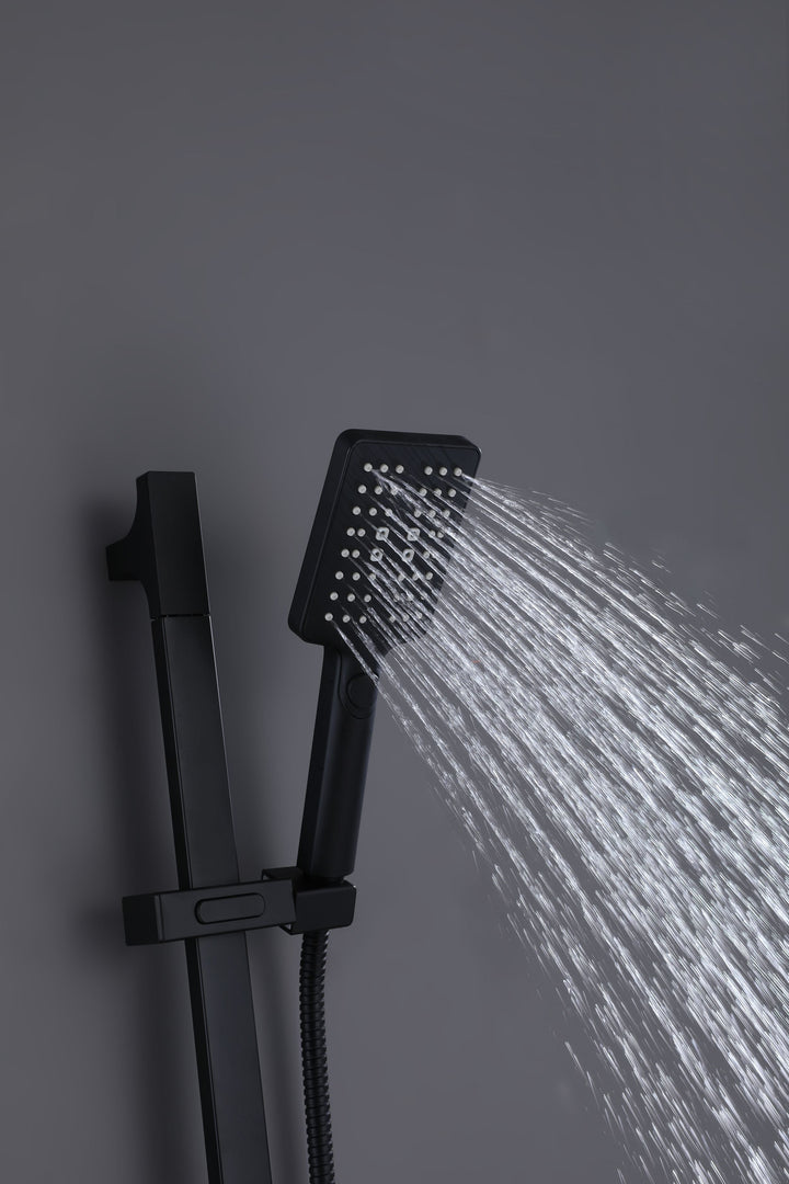3-Function Handheld Shower With Slide Bar And 59-Inch Hose