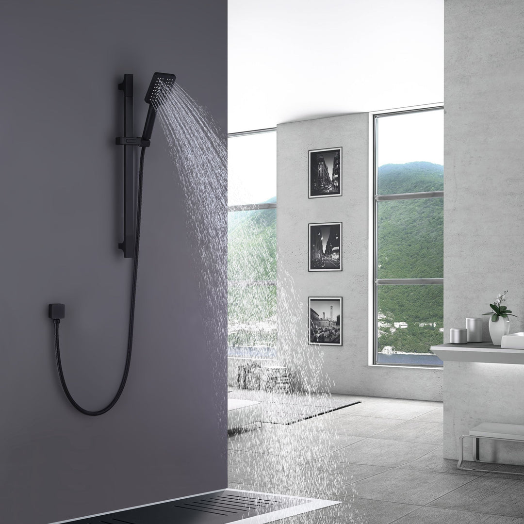 3-Function Handheld Shower With Slide Bar And 59-Inch Hose
