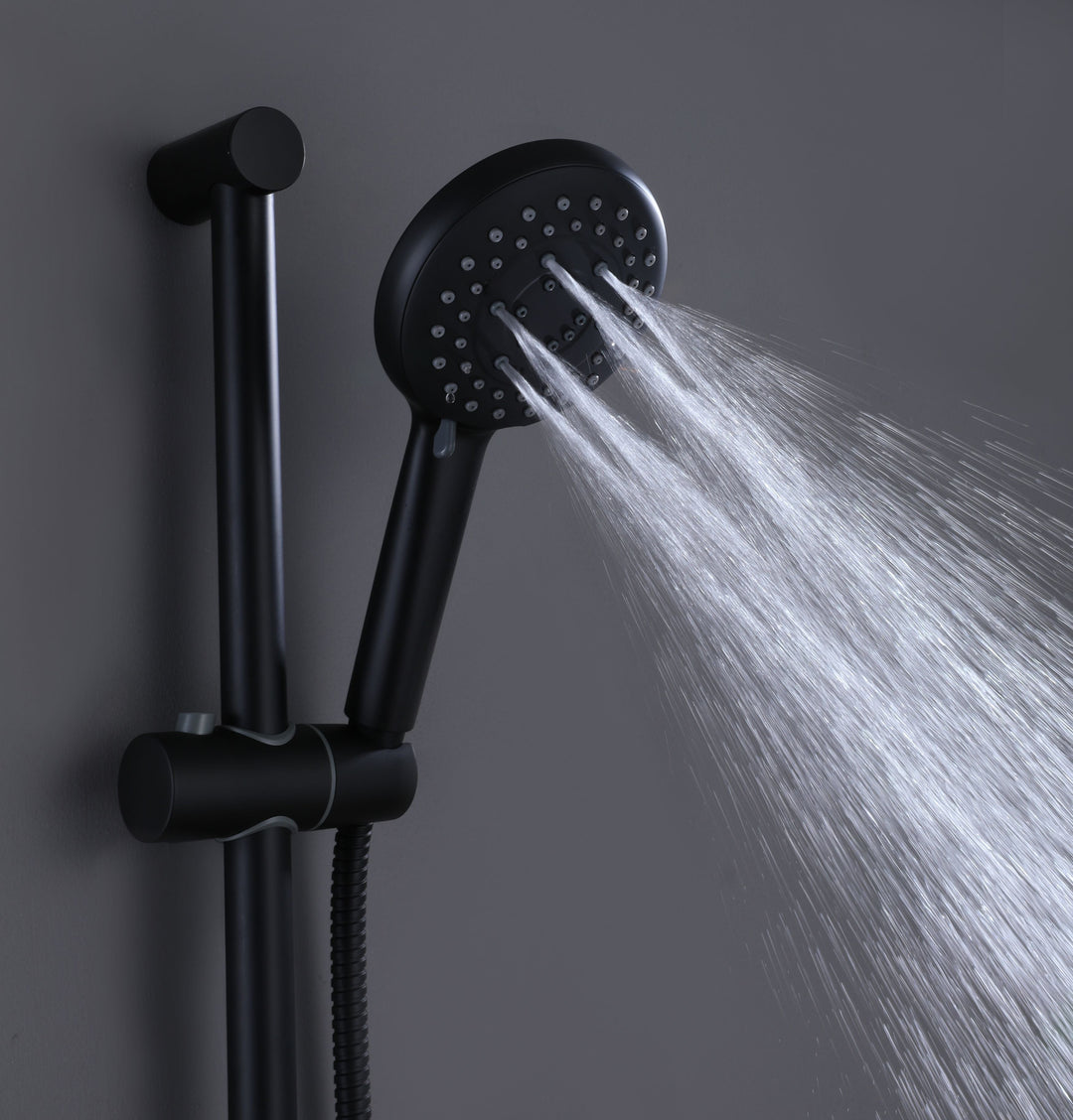 Multi-Function Handheld Shower With Slide Bar And 59-Inch Long Hose