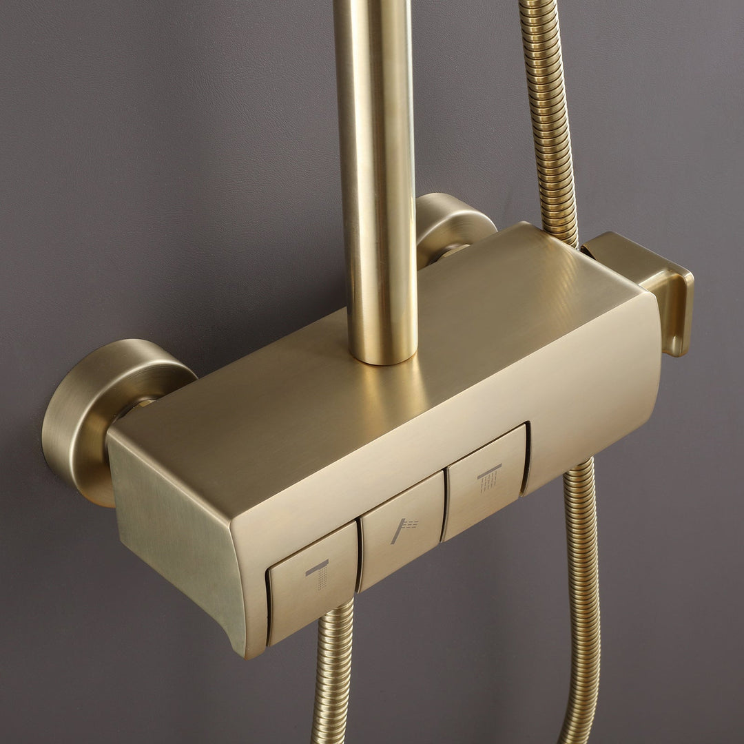 10 inch Complete Exposed Shower System With Rough-In Valve
