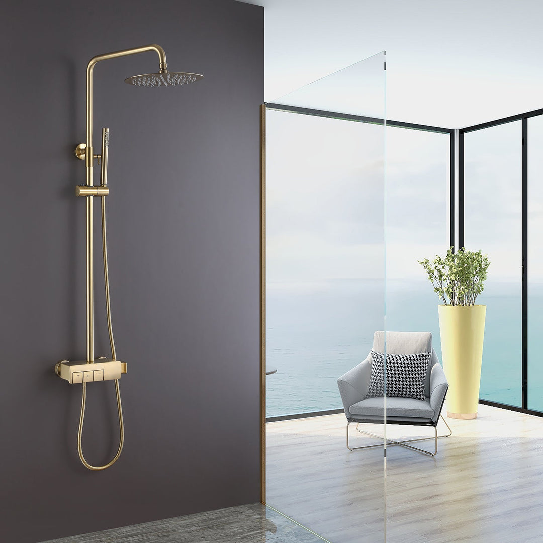 10 inch Complete Exposed Shower System With Rough-In Valve