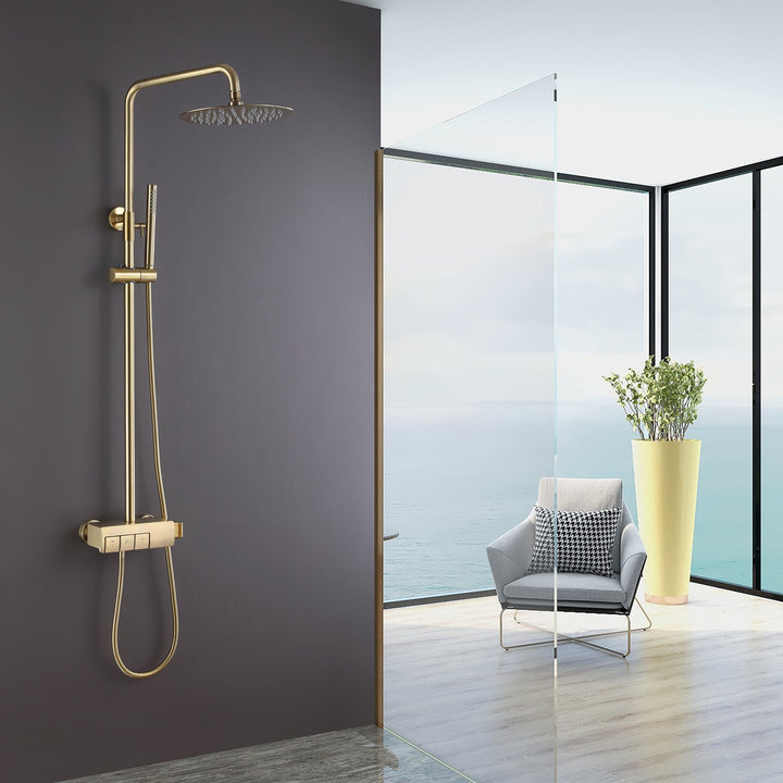 10 inch Complete Exposed Shower System With Rough-In Valve