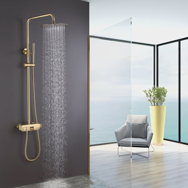 10 inch Complete Exposed Shower System With Rough-In Valve