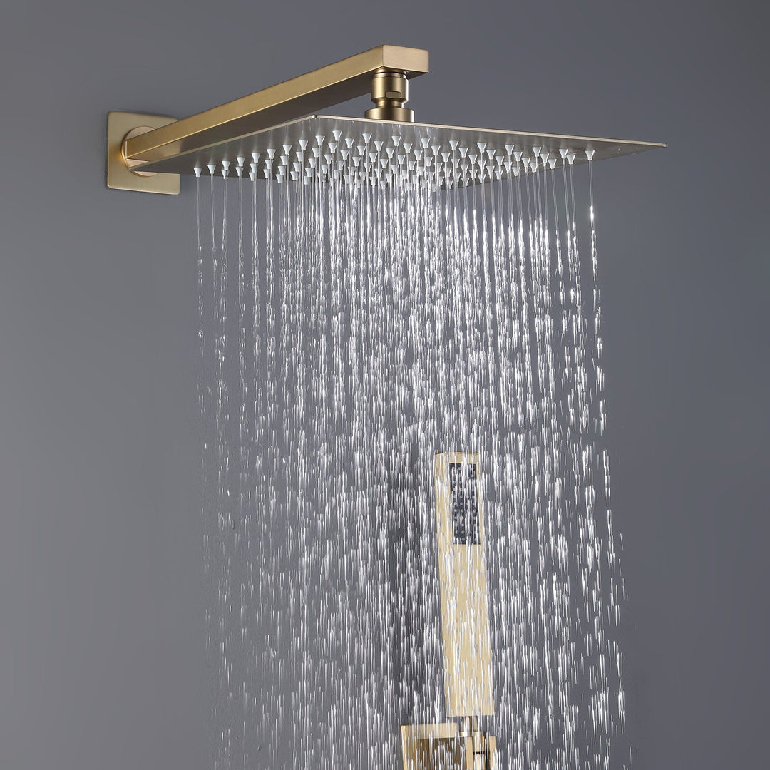 10 in. 1-Spray Patterns Wall Mount Dual Shower Heads