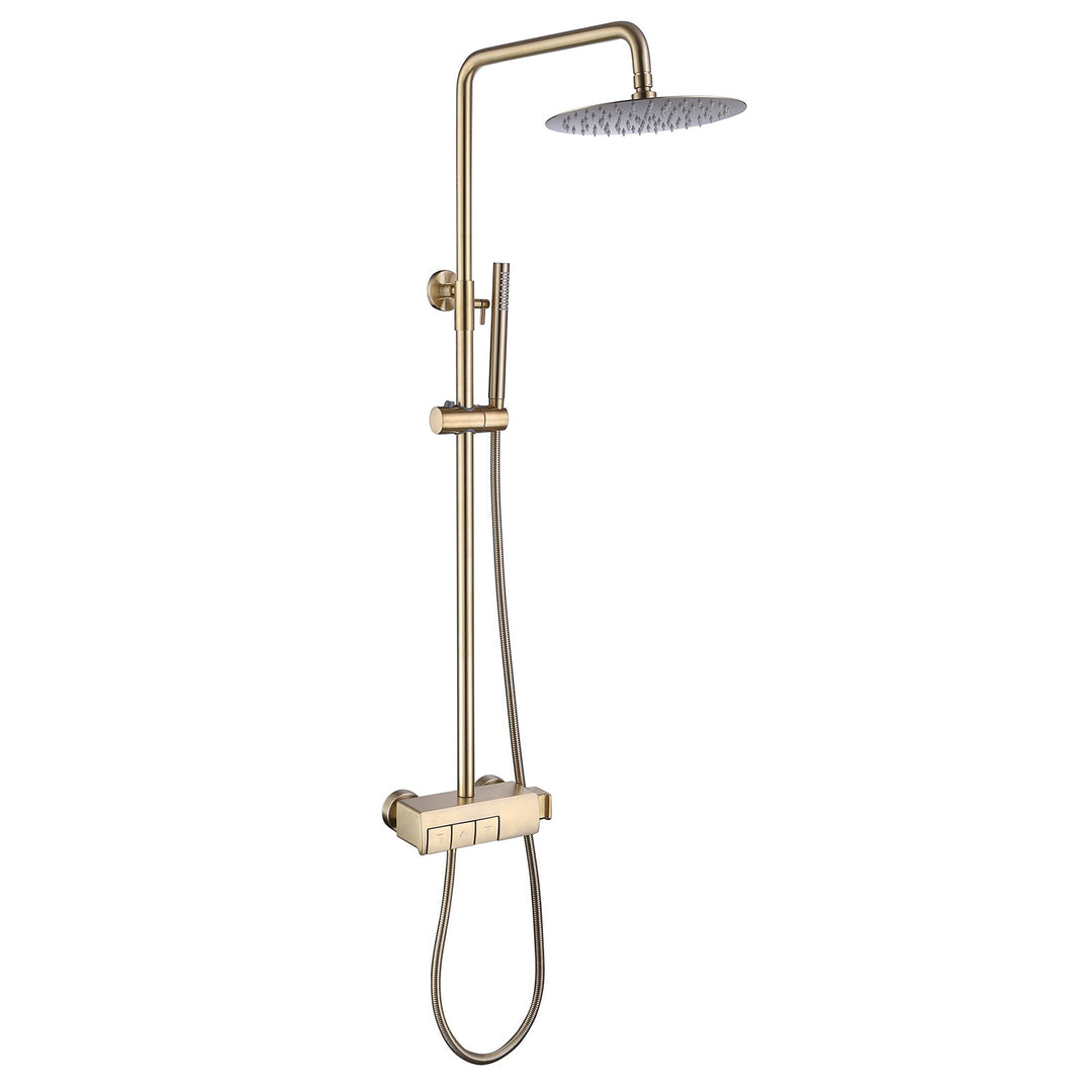 10 inch Complete Exposed Shower System With Rough-In Valve