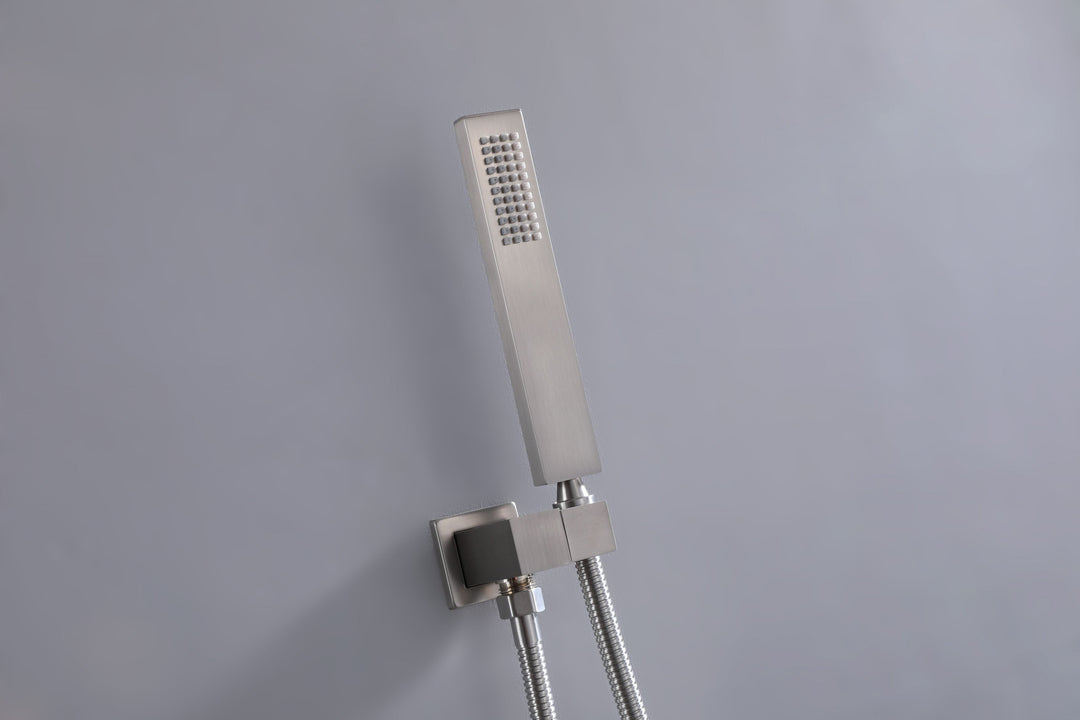 10 inch Concealed Ceiling Mounted Single Handle Matte Black Shower Faucet Set