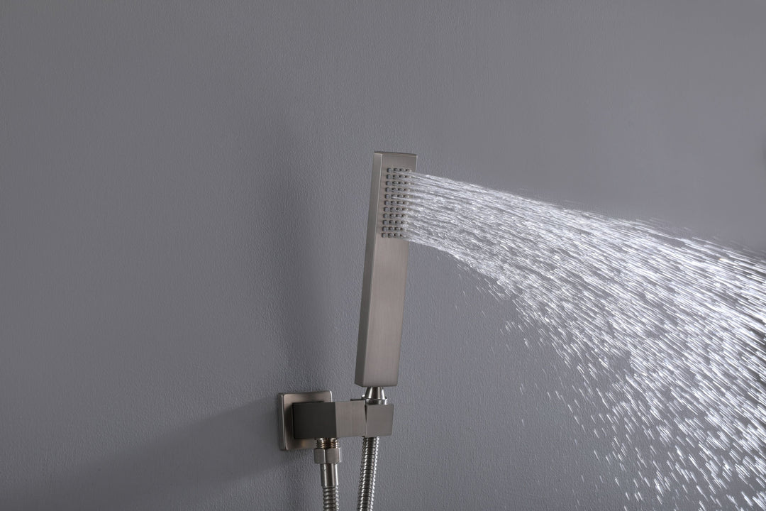 10 inch Concealed Ceiling Mounted Single Handle Matte Black Shower Faucet Set