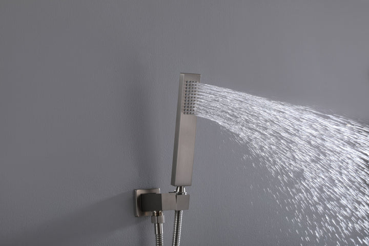 10 inch Concealed Ceiling Mounted Single Handle Matte Black Shower Faucet Set
