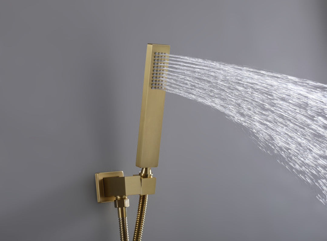 10 inch Concealed Ceiling Mounted Single Handle Matte Black Shower Faucet Set