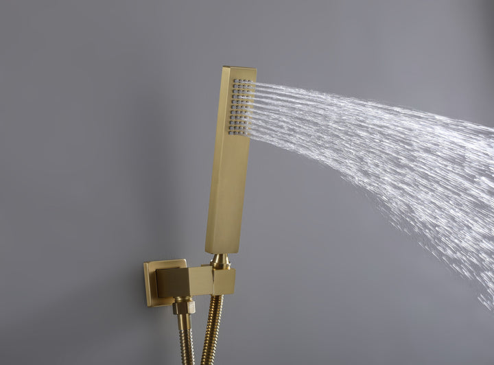 10 inch Concealed Ceiling Mounted Single Handle Matte Black Shower Faucet Set
