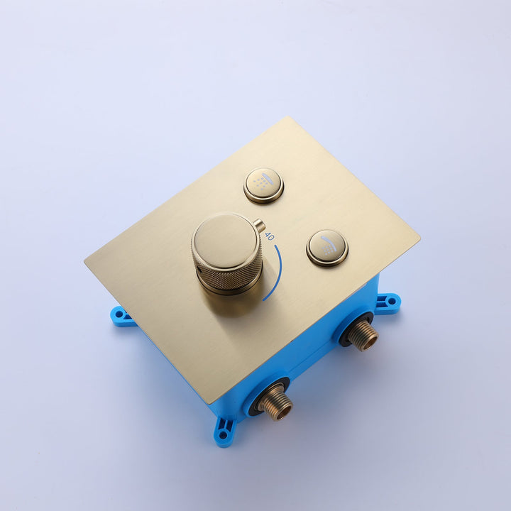 2-Function Thermostatic Complete Shower System With Handheld