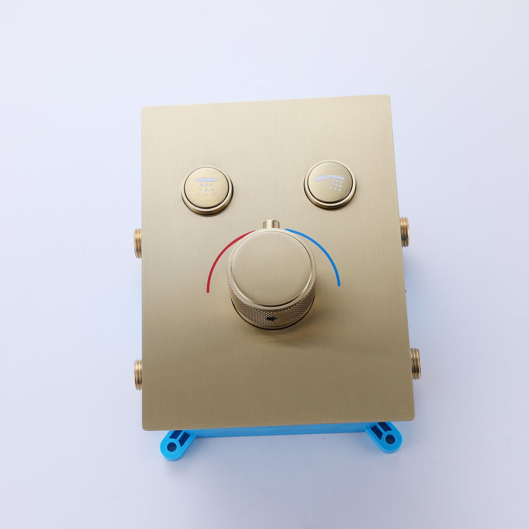 2-Function Thermostatic Complete Shower System With Handheld