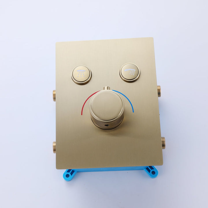 2-Function Thermostatic Complete Shower System With Handheld