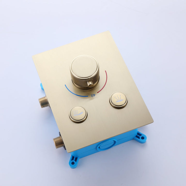 2-Function Thermostatic Complete Shower System With Handheld