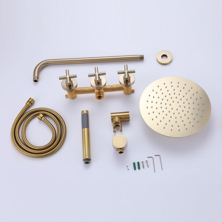 10 inch Concealed Installation Stainless Steel SPA Shower Faucet Set