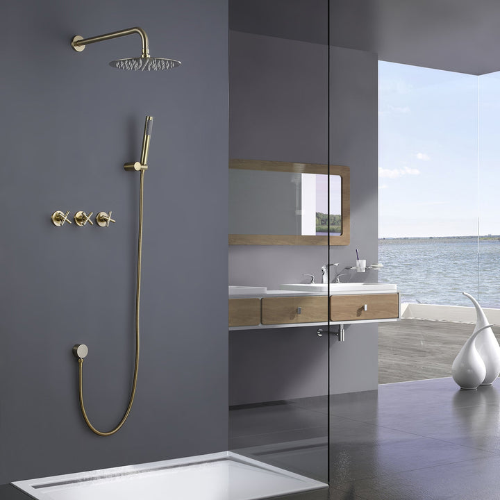 10 inch Concealed Installation Stainless Steel SPA Shower Faucet Set