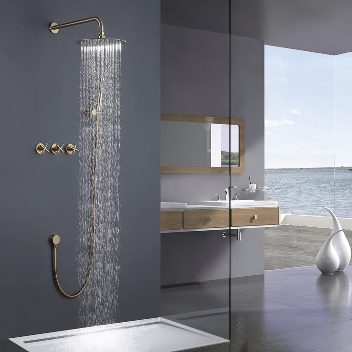 10 inch Concealed Installation Stainless Steel SPA Shower Faucet Set