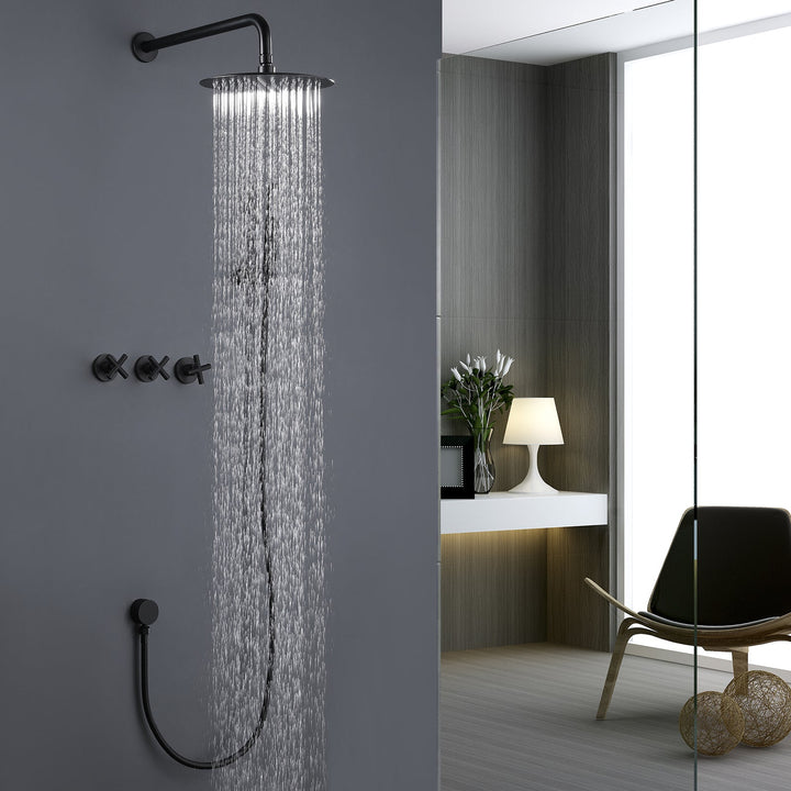 10 inch Concealed Installation Stainless Steel SPA Shower Faucet Set