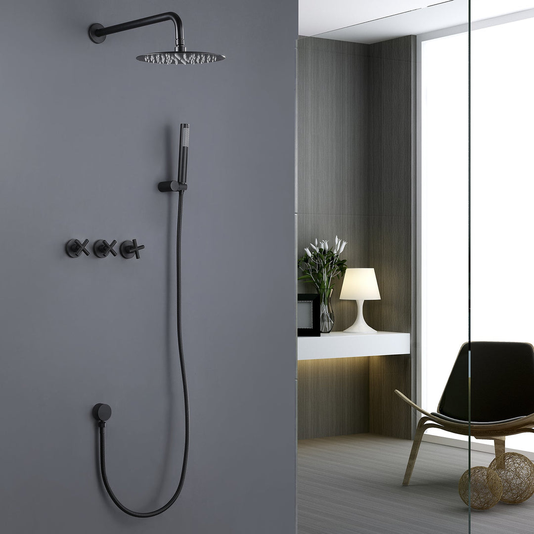 10 inch Concealed Installation Stainless Steel SPA Shower Faucet Set