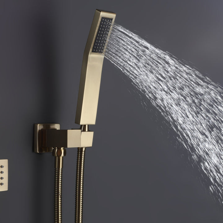 10 inch Shower Faucet Set with 4 PCS Shower Body Sprayer Jets