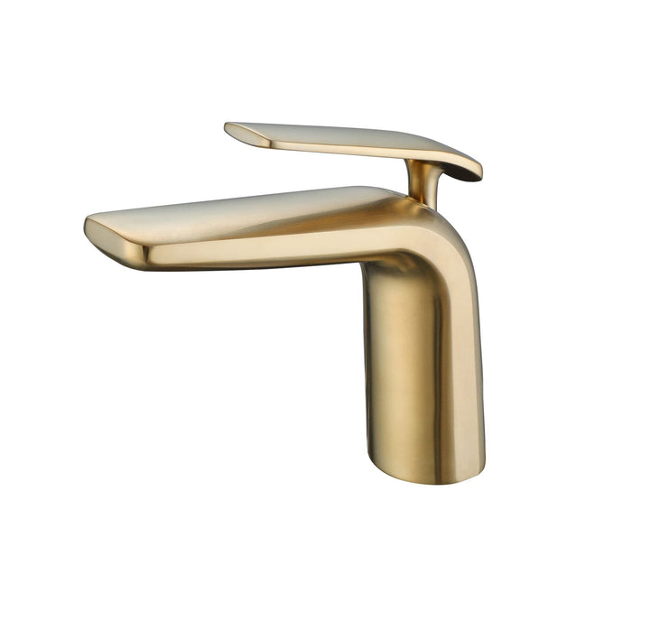 Single Handle One Hole Brass Vanity Sink Faucet With Round Spout