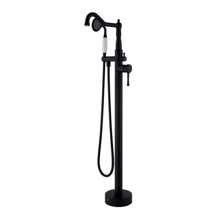 Singe-Handle Freestanding Floor Mount Tub Faucet with Hand Shower