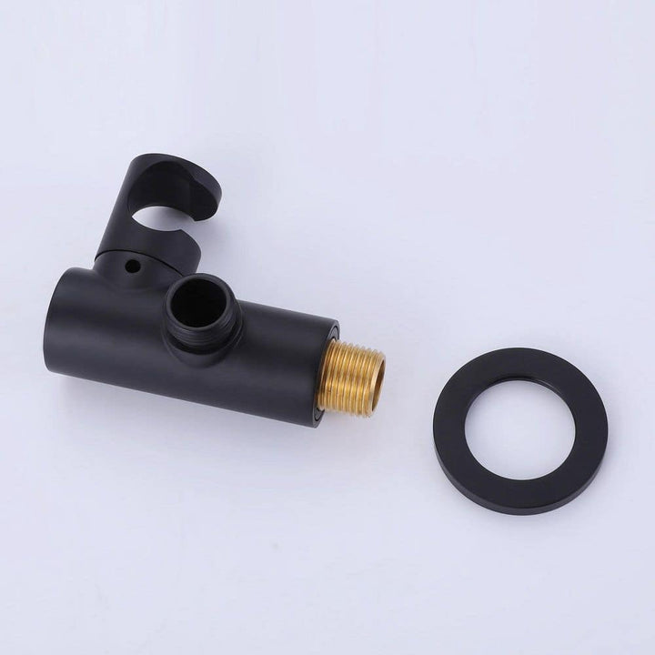 1-Spray Patterns with 1.8 GPM 5.91 in. Wall Mount Dual Shower Heads in Spot Resist Matte Black
