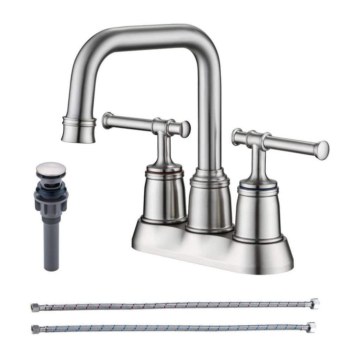 brushed nickel bathroom faucets