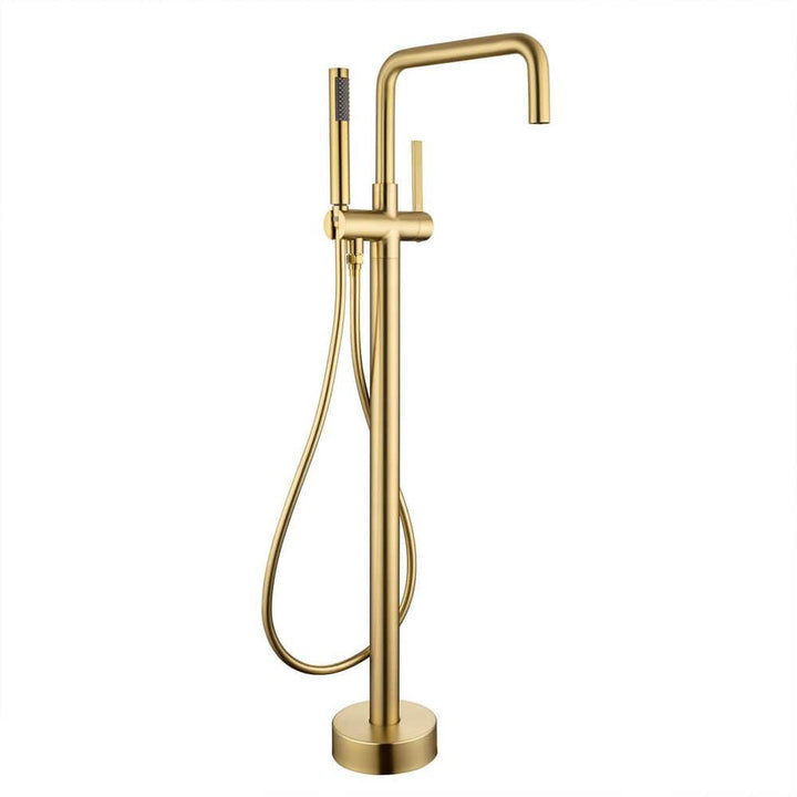 Single Handle Freestanding Tub Faucet with Hand Shower