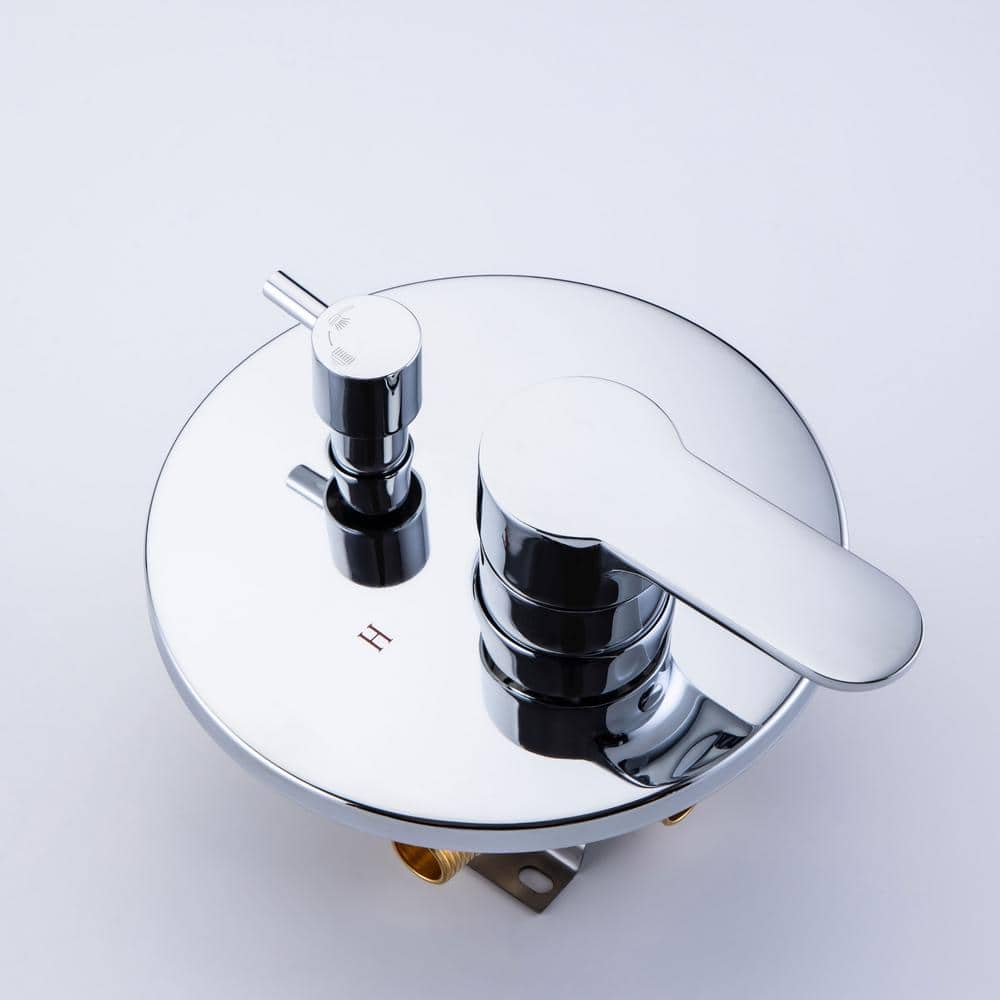 Ceiling Single-Handle 3-Spray Round High Pressure Shower Faucet with 10 in. Shower Head