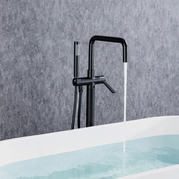 Single Handle Freestanding Tub Faucet with Hand Shower