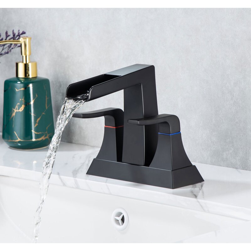 Centerset Faucet 2-handle Bathroom Faucet with Drain Assembly