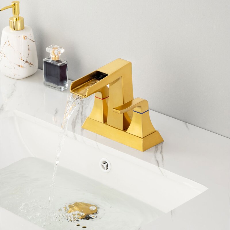 brushed gold bathroom faucet
