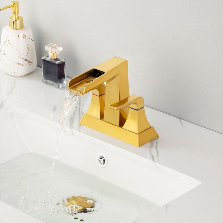 brushed gold bathroom faucet