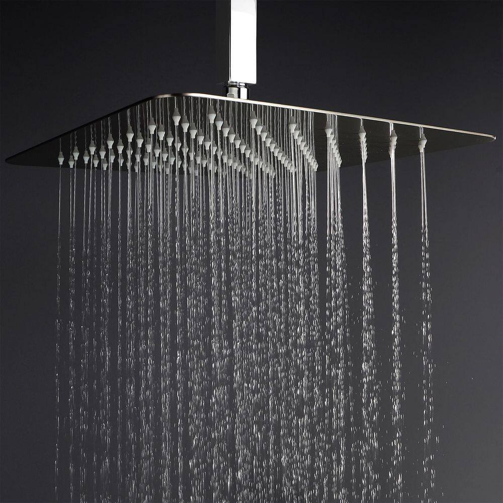 12 in. Ceiling Mount Rain Dual Shower Heads with Shower Head and Hand Shower