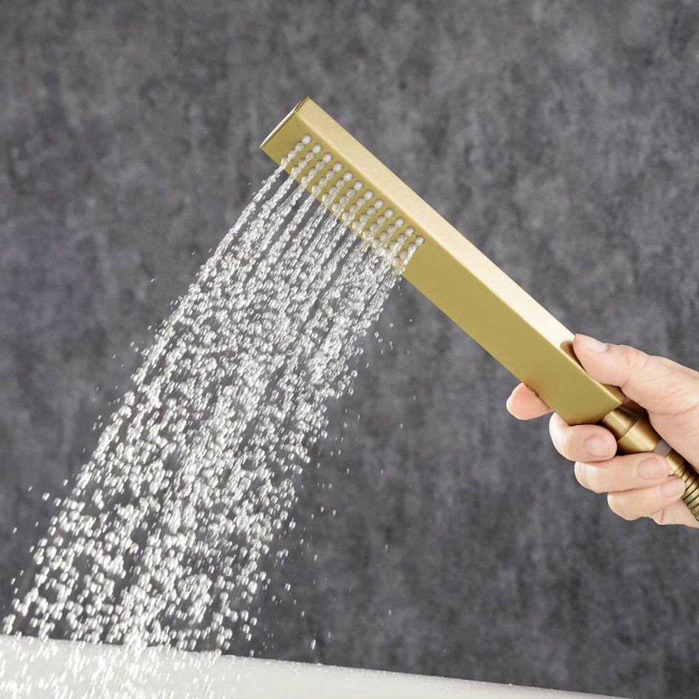 Freestanding Single Handle Bath Tub Filler Faucet with Hand Shower