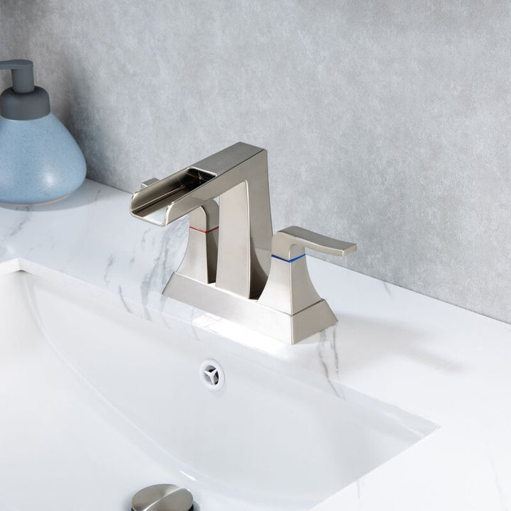 Centerset Faucet 2-handle Bathroom Faucet with Drain Assembly