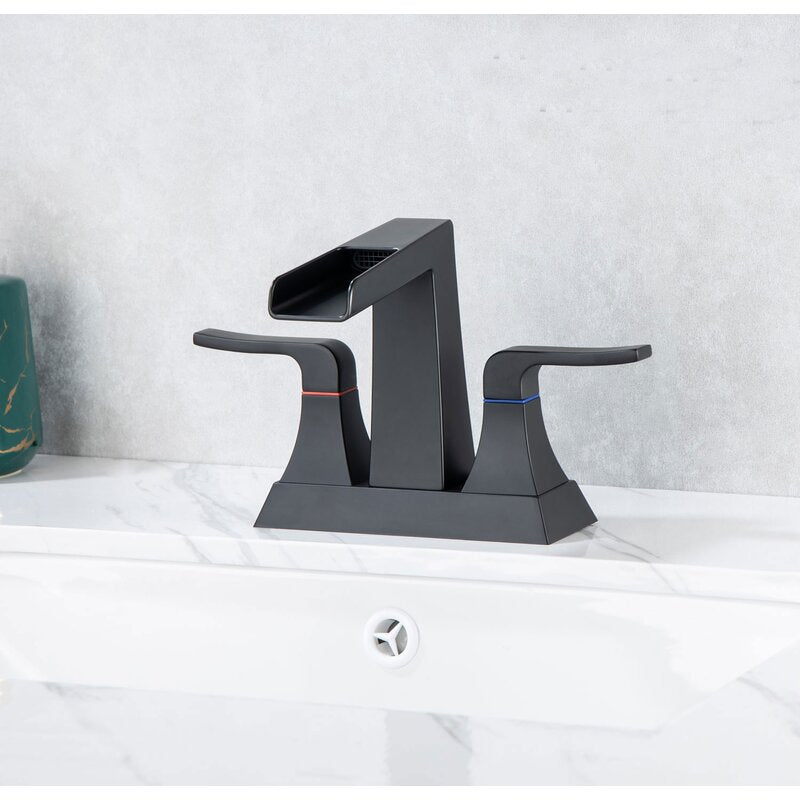 Centerset Faucet 2-handle Bathroom Faucet with Drain Assembly