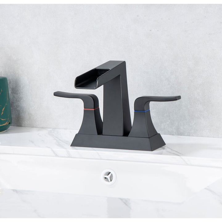 Centerset Faucet 2-handle Bathroom Faucet with Drain Assembly