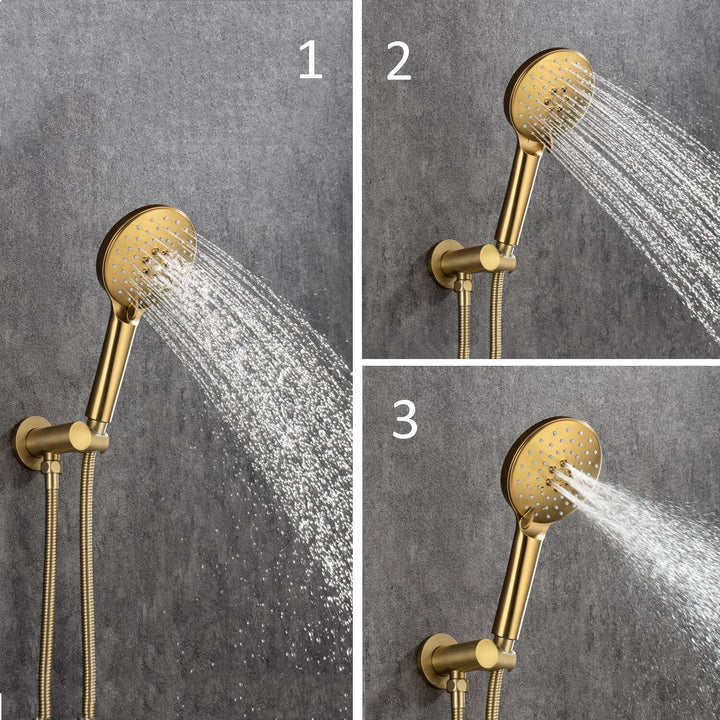Ceiling Single-Handle 3-Spray Round High Pressure Shower Faucet with 10 in. Shower Head